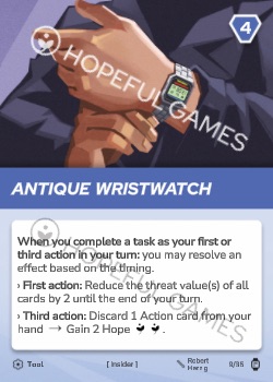 Antique Wristwatch — printed card scan