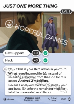 Just One More Thing — printed card scan (Level 1)