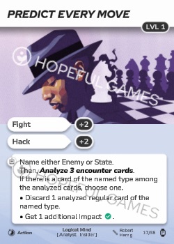 Predict Every Move — printed card scan (Level 1)