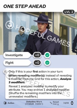 One Step Ahead — printed card scan (Level 2)