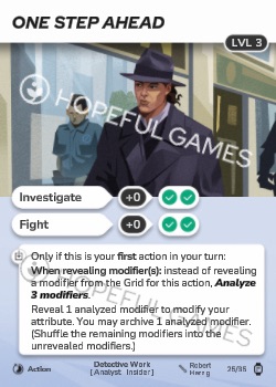 One Step Ahead — printed card scan (Level 3)