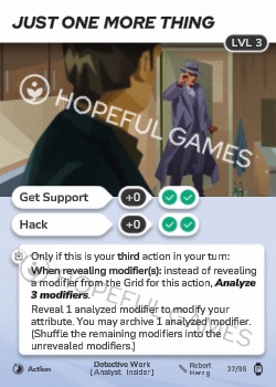 Just One More Thing — printed card scan (Level 3)