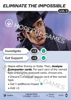 Eliminate the Impossible — printed card scan (Level 3)