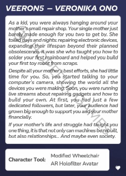 Veeron5 — printed card scan (Back)