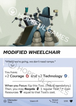 Modified Wheelchair — printed card scan