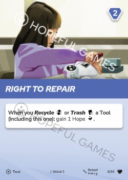 Right to Repair — printed card scan