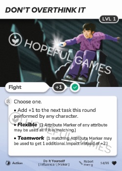 Don't Overthink It — printed card scan (Level 1)