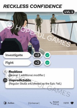 Reckless Confidence — printed card scan (Level 1)
