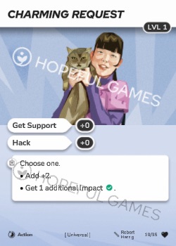 Charming Request — printed card scan (Level 1)