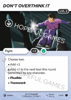 Don't Overthink It — printed card scan (Level 2)
