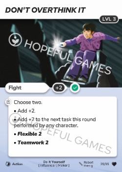 Don't Overthink It — printed card scan (Level 3)